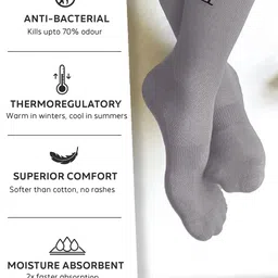 HEELIUM Odour-Free Breathable Bamboo Crew Length Formal Socks image 5