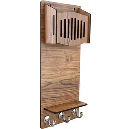 Beige Pocket Mobile Stand With Key Holder by Sehaz Artworks image 4