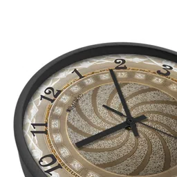 OLIVE TREE Black & Beige Printed Analogue Contemporary Wall Clock image 2