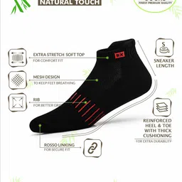 Supersox Real Bamboo Men Pack Of 3 Ankle-Length Socks image 5