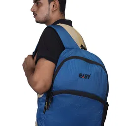 EASY Unisex Blue & Black Backpack image 2