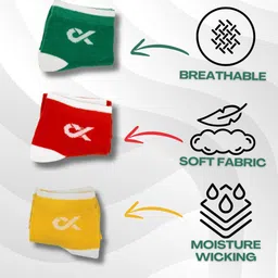 Xjarvis Pack Of 6 Cotton Ankle-Length Socks image 4