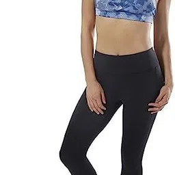 reebok Solid Women Black Tights image 1