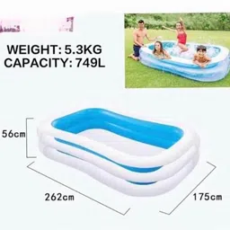 hornflow Transparent Rectangular Family Inflatable Pool With Free Pump Inflatable Swimming Pool image 4