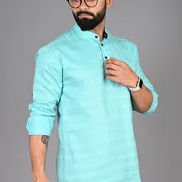 fubar Men Printed Cotton Blend Straight Kurta image 3