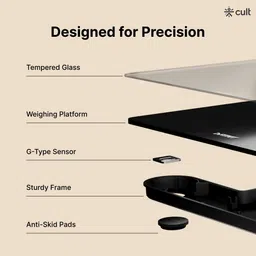 Cult Fitkit Scale Digital Body Weight machine, Tempered Glass, LCD, 180 Kg Weighing Scale image 4