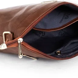 women marks Brown Women Sling Bag NSB-04-LEAF-DARK BROWN image 5