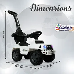 odelee 3 In 1 Manual Push Ride On Hummer Plus Car For Unisex Kids image 3