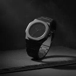 Stealth Black Minimalist Watch with Arabic Numerals. Analog Watch - For Men & Women DJ1-image-8