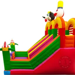 jump n play Inflatable Slide Bouncy With Multicolor with 12x18 Feet Inflatable Hoppers & Bouncer image 3