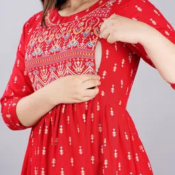 sonava club Women Printed Viscose Rayon Anarkali Kurta image 1