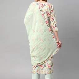 gosriki Women Cotton Rayon Kurta Pant Attached Dupatta Set image 2