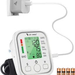 DR VAKU Fully Automatic Digital Blood Pressure Machine with Adjustable Arm Cuff, Talking Function & 20W Type-C Adapter BP Monitor Bp Monitor-picture-15