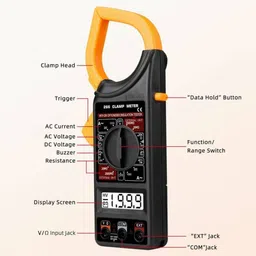 gilhot DT-266 Ac Digital Clamp Multimeter Automatic Amp Current Voltage Measurement Device,Tong Tester with 100% AccuracyDT266 Digital Clamp Multimeter Electronic Testing Meter Analog Multimeter image 4