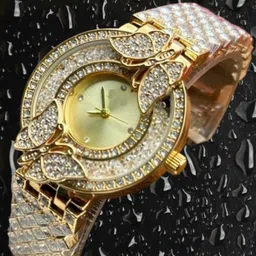 looftrader Analog Watch - For Girls BUTTERFLY GOLDEN BW7 image 1