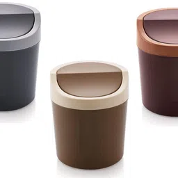 bluzap Mini Dustbin for Kitchen, Office, Home, etc (Any One Color Will Be Sent You) Plastic Dustbin image 4