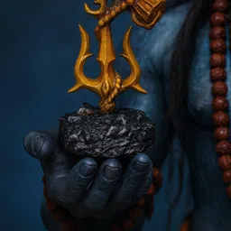 dioje Divine Lord Shiva Trishul Idol with Damru & Om Symbol – Spiritual Home Decor Decorative Showpiece - 10 cm image 2
