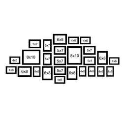 art street Black Solid Wood Set Of 23 Collage Photo Frames image 3