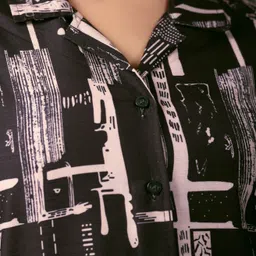 kalee Women Regular Fit Printed Lapel Collar Casual Shirt image 4