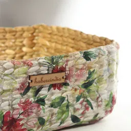 habereindia Multicolor Natural Fibre Set of 3 Organiser Tray and Storage Basket image 5