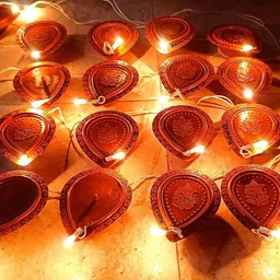 cehno 21 LEDs 3 m Yellow Steady, Steady Diya Rice Lights image 1