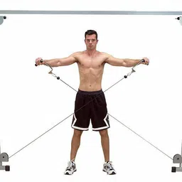 ivee international Gym Machine Wire Rope PU Coated Cable Inside Steel (6 MM, 10 Meter) Multi-training Bar image 4