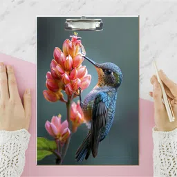 craft advertising flower & Bird Digital reprint examination pad school collage Size 14x10 inch image 2