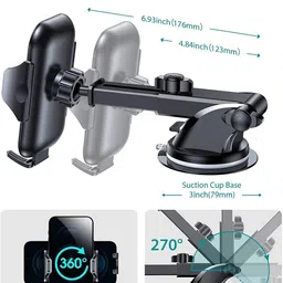 cellmaster Car Mobile Holder for Dashboard, Windshield, Anti-slip, Clip image 5