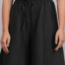 aarmad Women Flared Black Viscose Rayon Trousers image 4