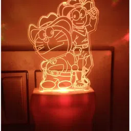 kritam Acrylic Color Changing 3D Illusion LED Night Lamp for Doremon and Nobita Table Lamp image 4