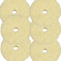 pionerabrasive Pioneer Abrasive 4-Inch Beige Velcro Polishing Pads – Pack of 10 Polished Round Granite Stone image 2
