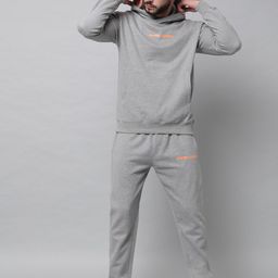 GRIFFEL Men Grey Solid Tracksuit-picture-21