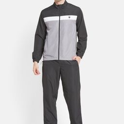 Octave Men Grey & White Colourblocked Cotton Track Suit-picture-35
