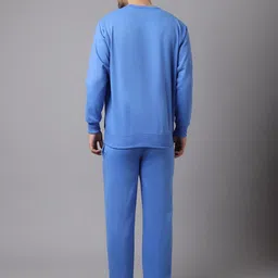 mack jonney VIMAL JONNEY Men Pack Of 2 Red & Blue Solid Cotton Tracksuits image 4