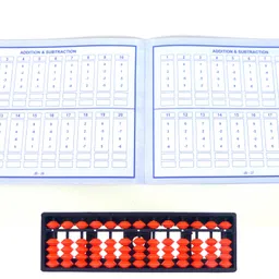 abica 13 Rod Single Colour Abacus with 2 Practice Work books image 4