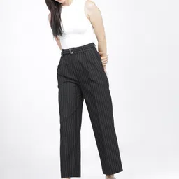 tokyo talkies Women Regular Fit Black Viscose Rayon Trousers image 5