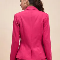 brinns Women Solid Single Breasted Formal Blazer image 3