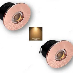 otslights 1W Rose Golden Finish Button Furniture Round,Pop Light (Pack of 2) (Warm White) Recessed Ceiling Lamp-picture-27