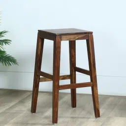woodsworth from pepperfry Segur Sheesham Wood Bar Stool In Provincial Teak image 1