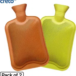 creto Pack of 2 Durable Non-Rechargeable Premium Pain Relief Bag Non Electric 2 L Hot Water Bag-picture-34