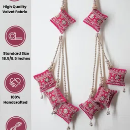 Ethnic at ease Women's Handmade Hanging Tassel for Bridal Lehenga Saree Blouse Kurti Latkan Brooch image 4