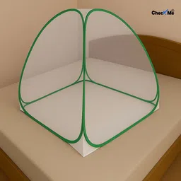 checkme Polyester Kids Washable Foldable Baby Mosquito Net for 0 to 3 Years Old Baby, Size 3ft x 3ft x 2.5ft Mosquito Net-picture-24