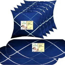 actos Microfibre Bolster Pack of 7 Geometric 5 Cushion And 2-picture-16