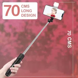 CHG Selfie Stick Tripod Stand, 3 in 1 Multifunctional Design, Rechargable Tripod, Tripod Kit, Tripod Ball Head image 2
