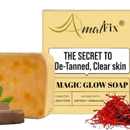 amalfix MAGIC GLOW SOAP PACK OF 1 Detan for face bright the skin LKJ image 1