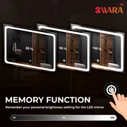 luppra Horizontal Wall Mounting Mirror with Light 24X18 inch Bathroom Mirror image 4