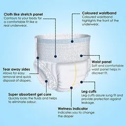 karein ADULT PANT STYLE PULL UP, SIZE LARGE,10 PCS PACK. Adult Diapers - L image 4