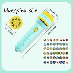 trandi 3 slides 24 patterns Mini Projector Torch Toy Slide Flashlight torch for kids image 2