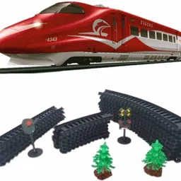 dikuji enterprise Bullet Train Set with Light and Sound & Track High Speed image 4