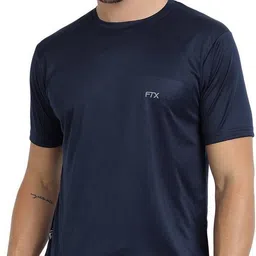 ftx Pack of 4 Men Solid Round Neck Polyester Multicolor T-Shirt image 5